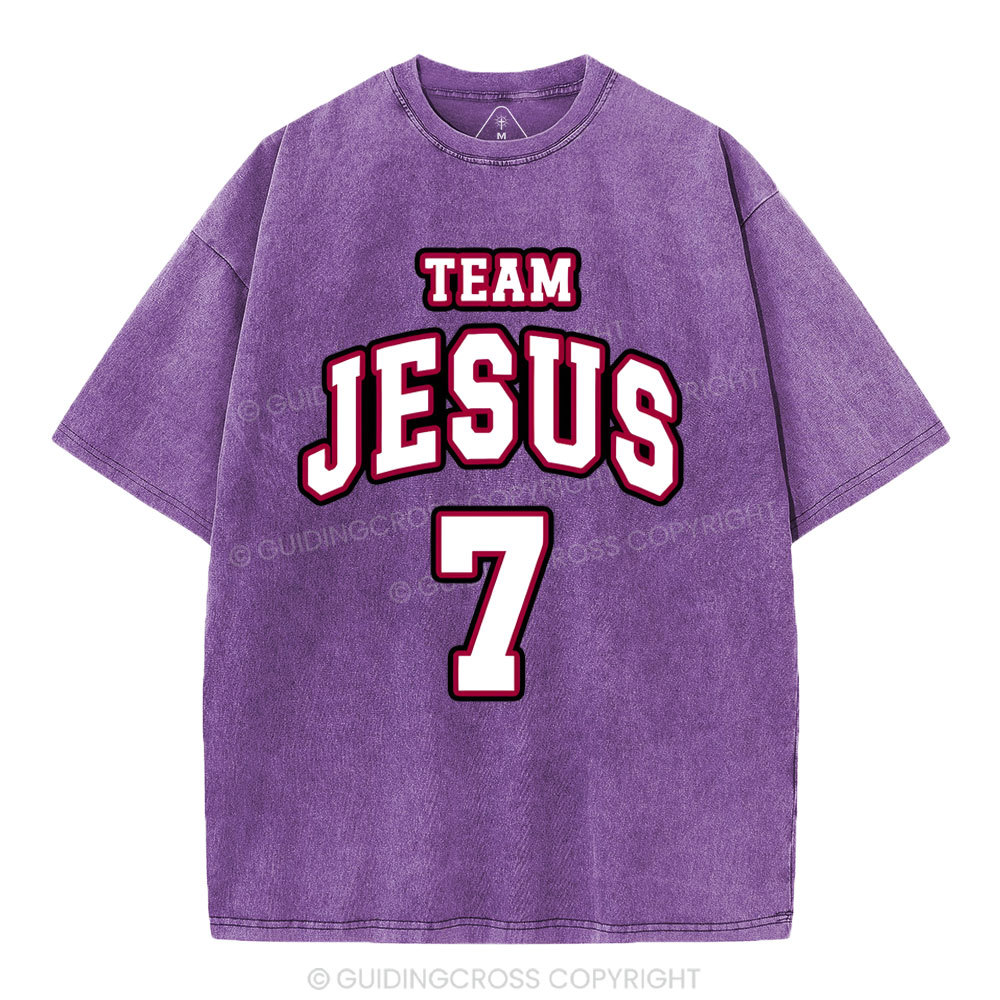 Jesus Team Christian Washed T-Shirt