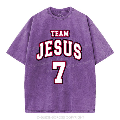 Jesus Team Christian Washed T-Shirt