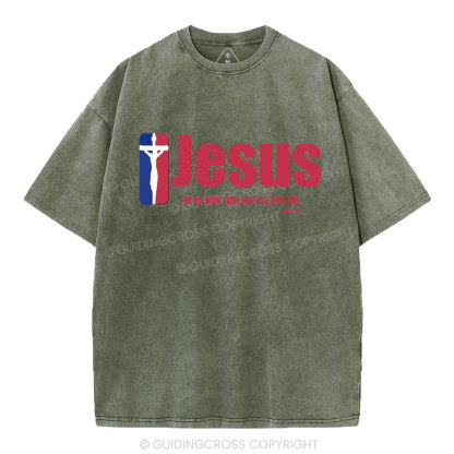 Jesus Team Christian Washed T-Shirt