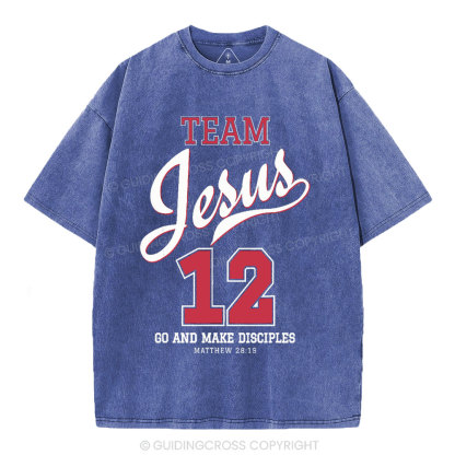 Jesus Team Christian Washed T-Shirt