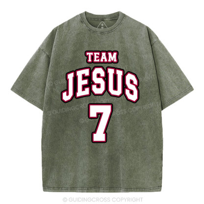 Jesus Team Christian Washed T-Shirt
