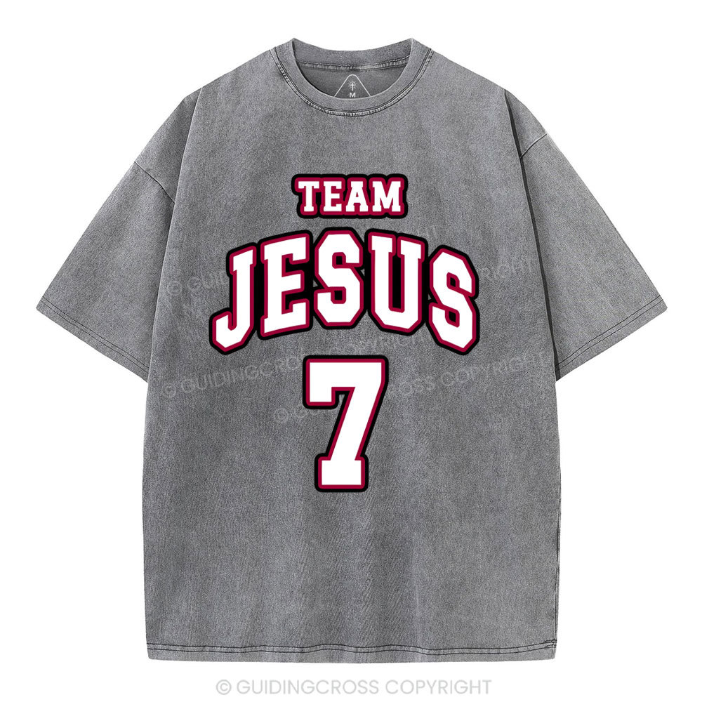 Jesus Team Christian Washed T-Shirt
