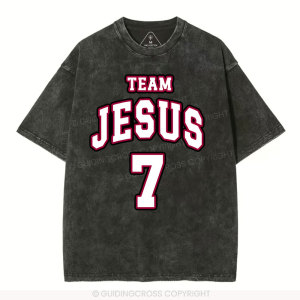 Image of Jesus Team Christian Washed T-Shirt