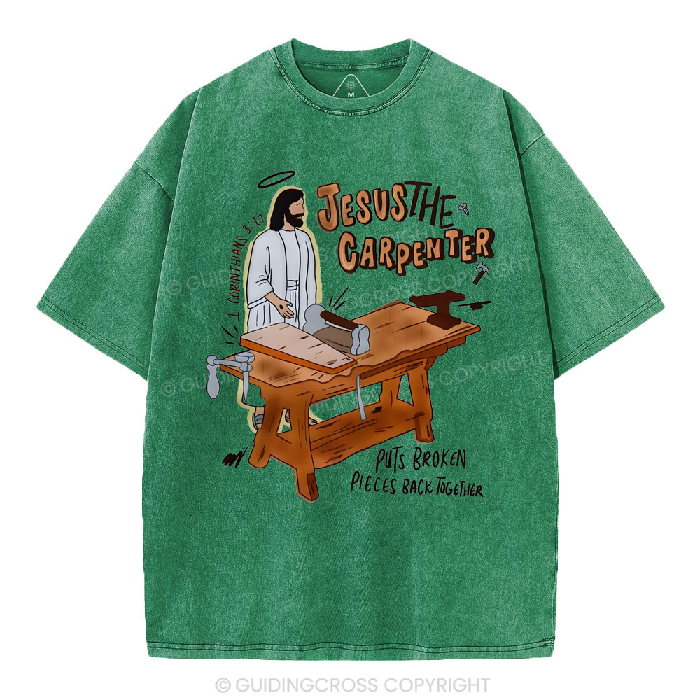 Jesus The Carpenter Christian Washed T-Shirt