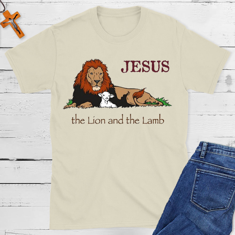 Jesus The Lion And The Lamb Christian T-Shirt