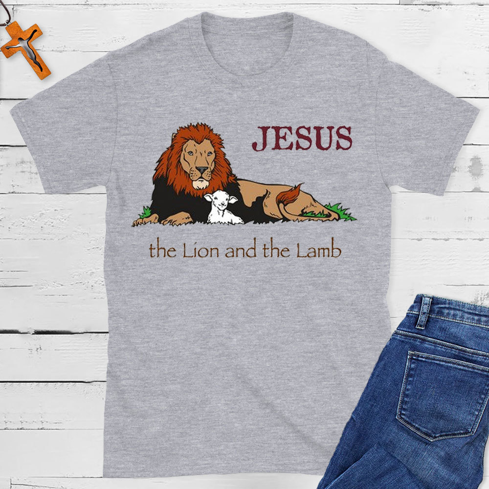 Jesus The Lion And The Lamb Christian T-Shirt