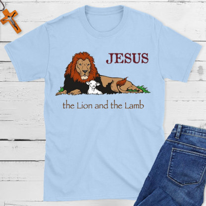 Jesus The Lion And The Lamb Christian T-Shirt