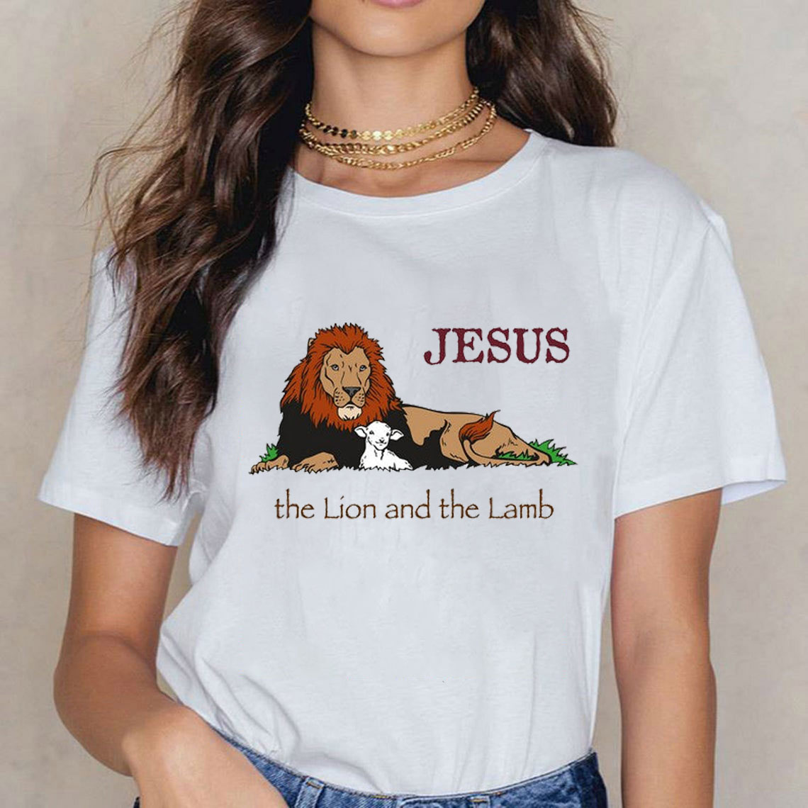 Jesus The Lion And The Lamb Christian T-Shirt