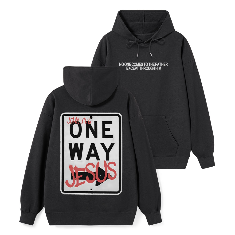 Jesus The One Way Classic Christian Hoodie