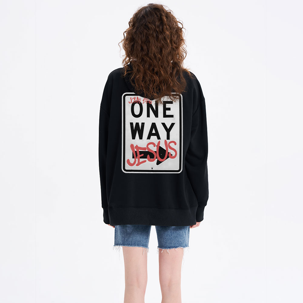 Jesus The One Way Classic Christian Hoodie