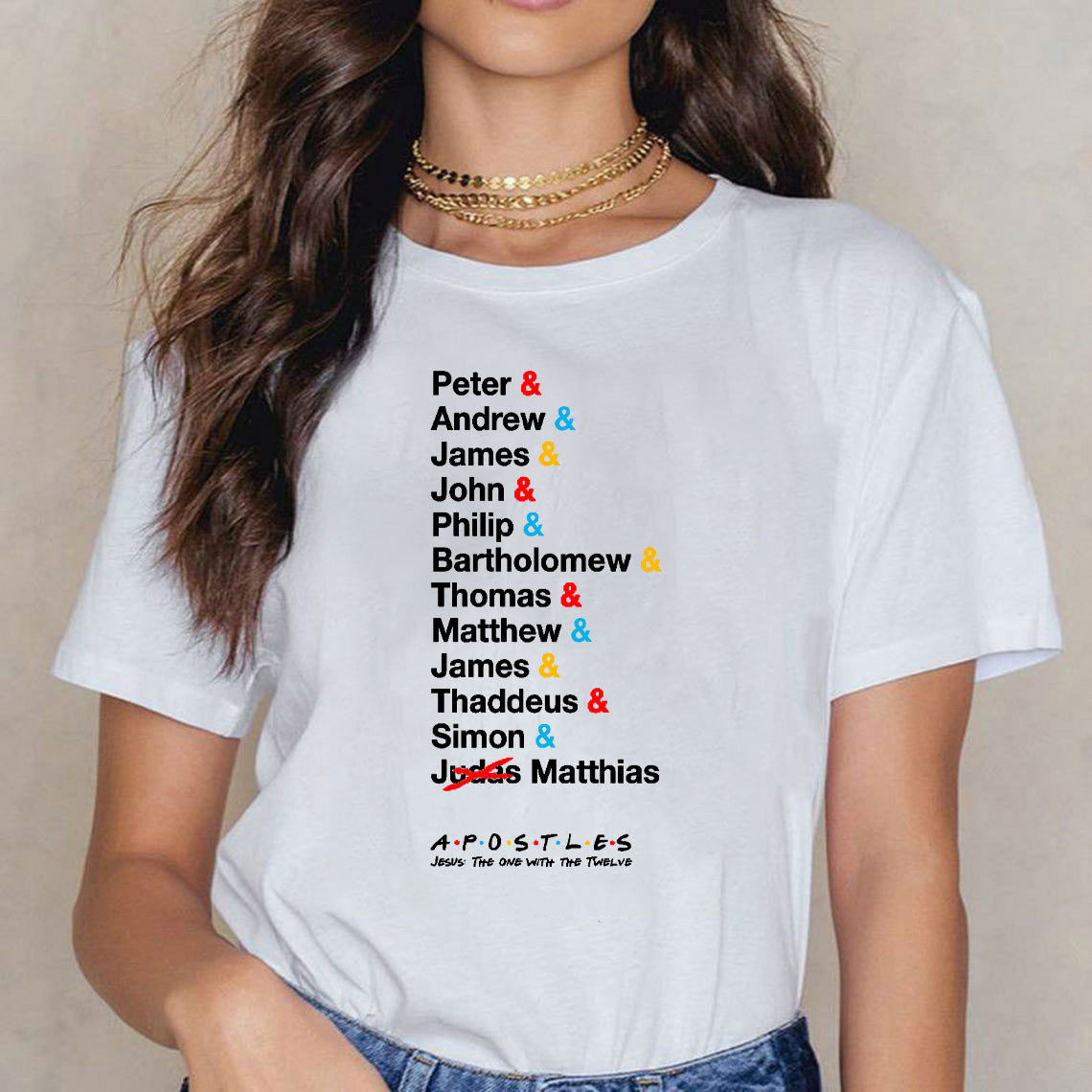 Jesus The One With the 12 Apostles Christian T-Shirt