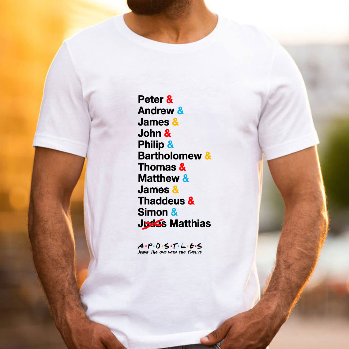 Jesus The One With the 12 Apostles Christian T-Shirt