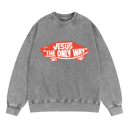 Jesus The Only Way Christian Washed Sweatshirt