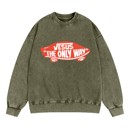 Jesus The Only Way Christian Washed Sweatshirt