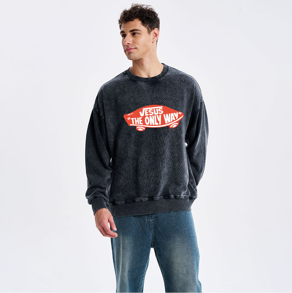 Jesus The Only Way Christian Washed Sweatshirt