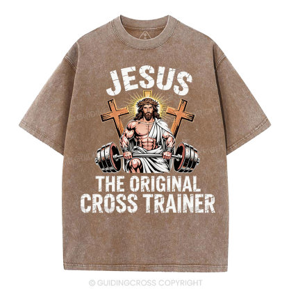 Jesus The Original Cross Trainer Christian Washed T-Shirt