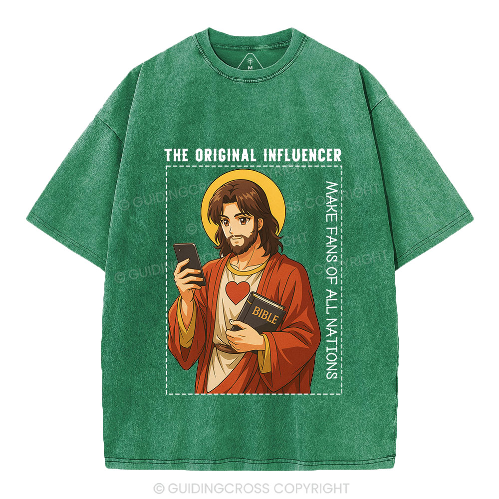 Jesus The Original Influencer Christian Washed T-Shirt
