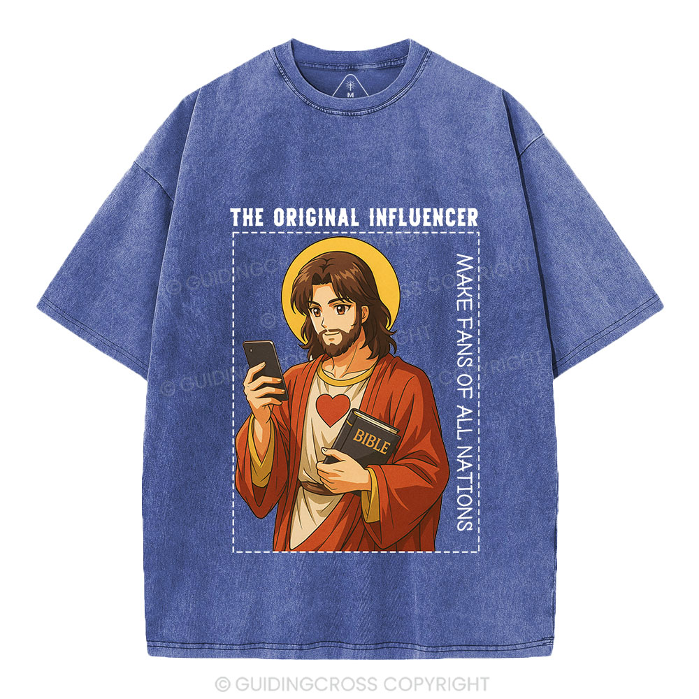 Jesus The Original Influencer Christian Washed T-Shirt
