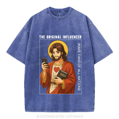 Jesus The Original Influencer Christian Washed T-Shirt