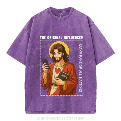 Jesus The Original Influencer Christian Washed T-Shirt