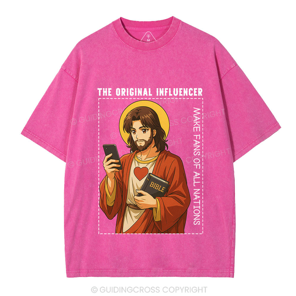 Jesus The Original Influencer Christian Washed T-Shirt