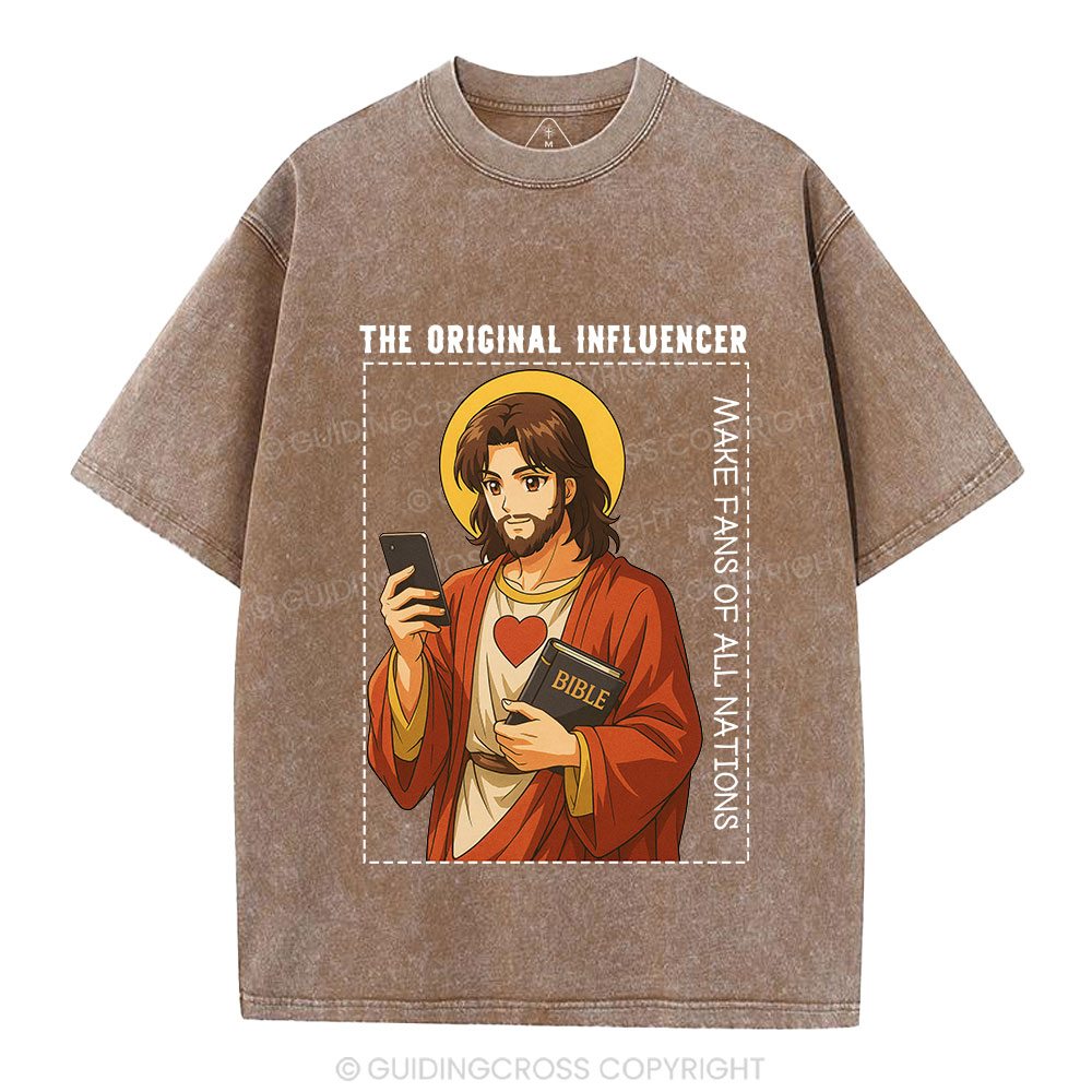 Jesus The Original Influencer Christian Washed T-Shirt