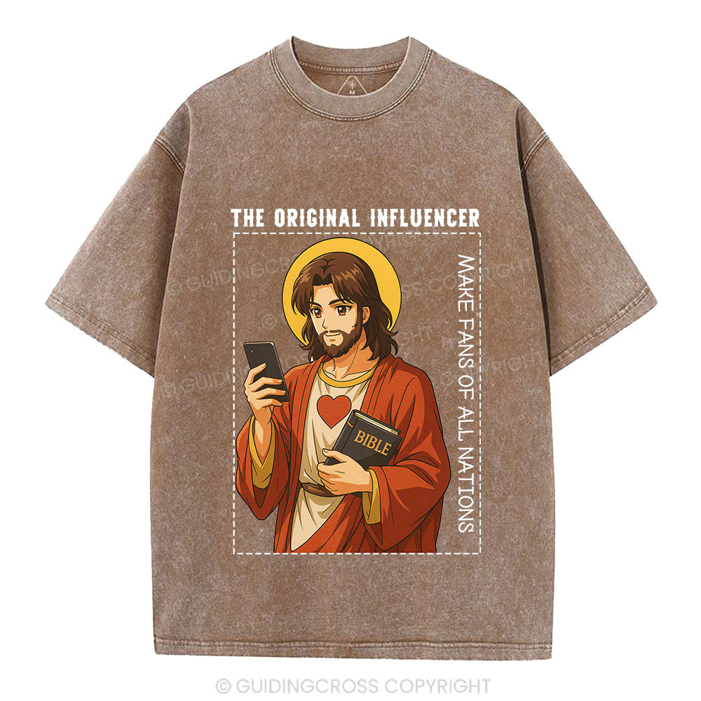 Jesus The Original Influencer Christian Washed T-Shirt