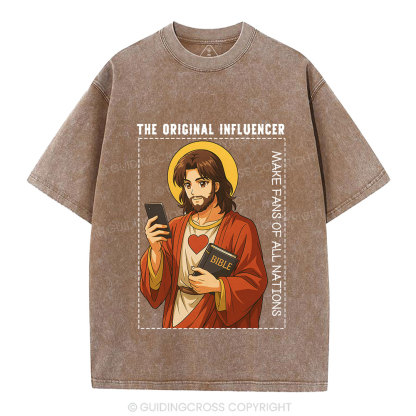 Jesus The Original Influencer Christian Washed T-Shirt