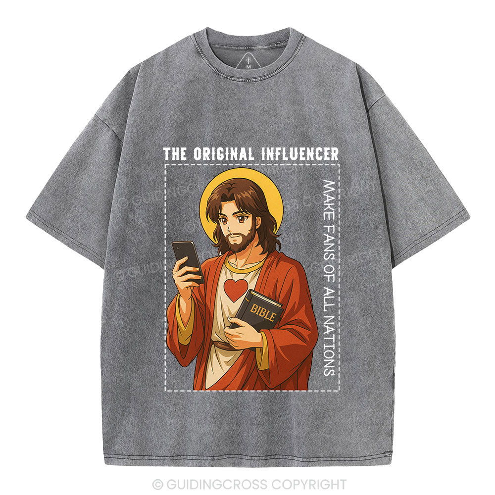Jesus The Original Influencer Christian Washed T-Shirt