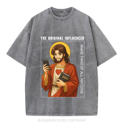Jesus The Original Influencer Christian Washed T-Shirt