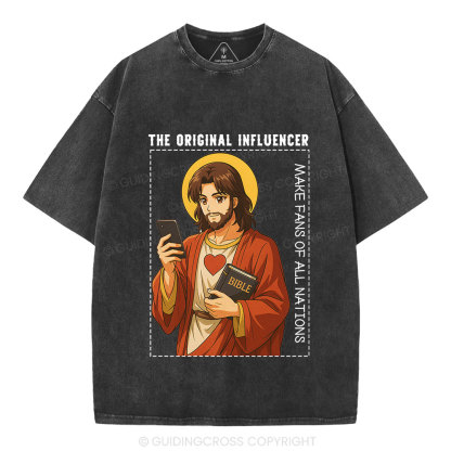 Jesus The Original Influencer Christian Washed T-Shirt
