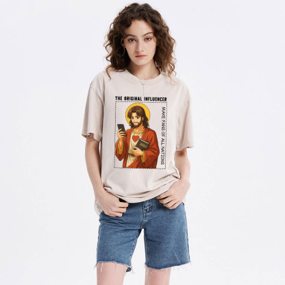 Jesus The Original Influencer Christian Washed T-Shirt