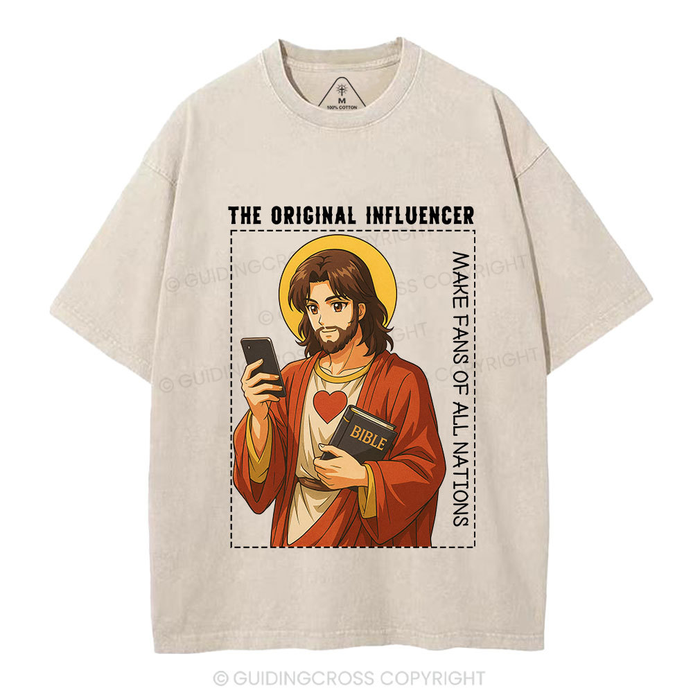 Jesus The Original Influencer Christian Washed T-Shirt
