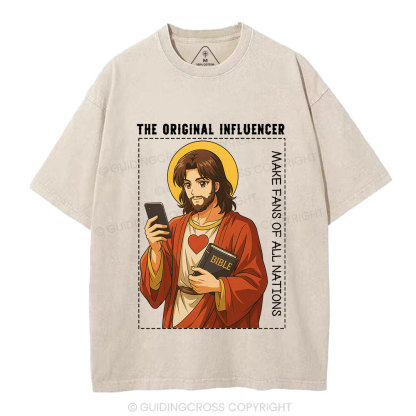 Jesus The Original Influencer Christian Washed T-Shirt