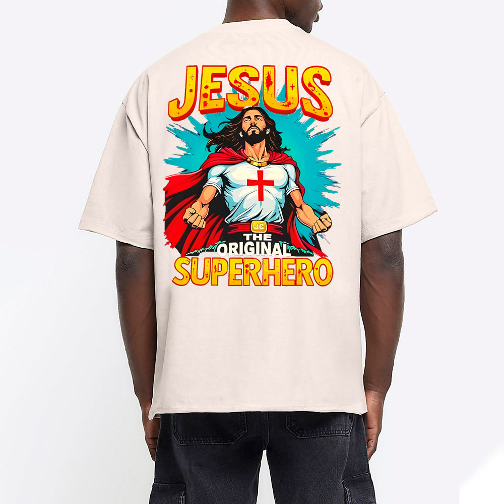 Jesus The Original Superhero Christian Washed T-Shirt