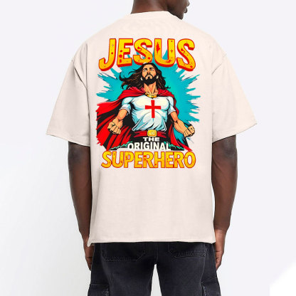 Jesus The Original Superhero Christian Washed T-Shirt