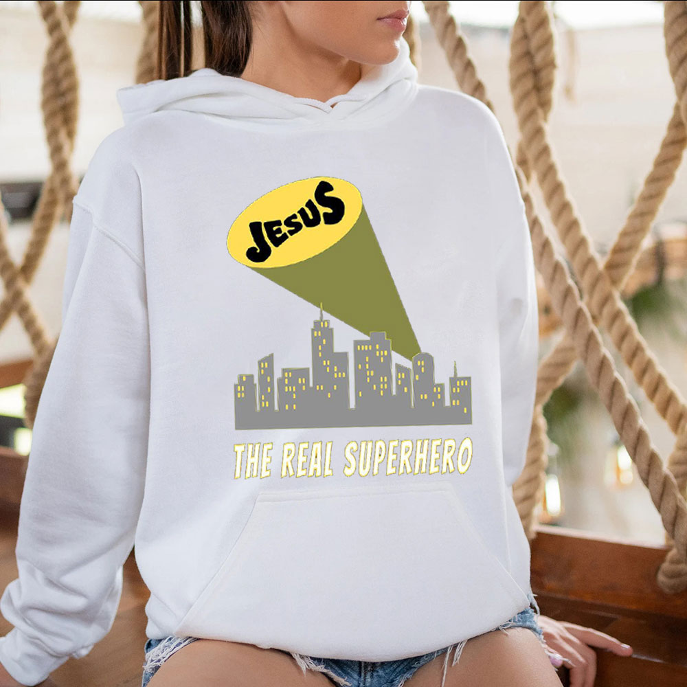 Jesus The Real Superhero Christian Hoodie