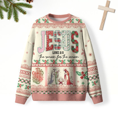 Jesus The Reason For Season Christian Lightweight Sweater