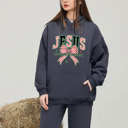 Jesus The Reason For The Season Christmas Christian Fleece Hoodie Set