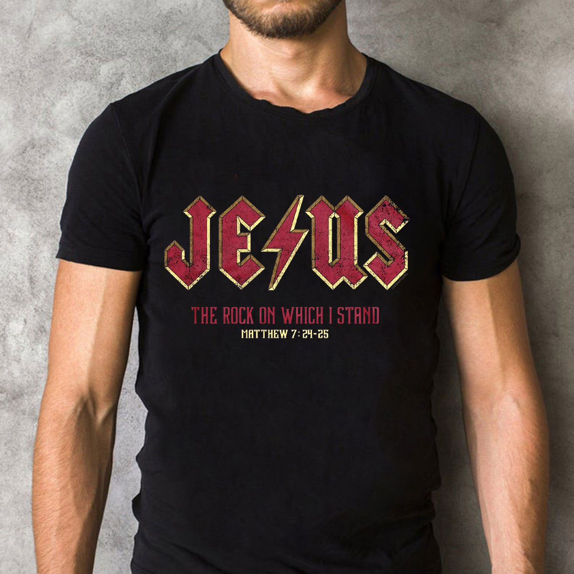 Jesus The Rock On Which I Stand Christian T-Shirt