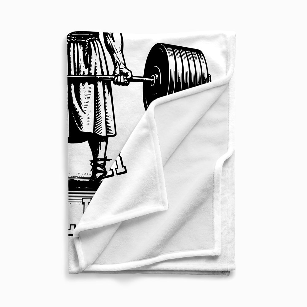 Jesus The Ultimate Deadlifter Christian White Blanket