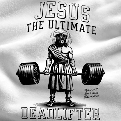 Jesus The Ultimate Deadlifter Christian White Blanket