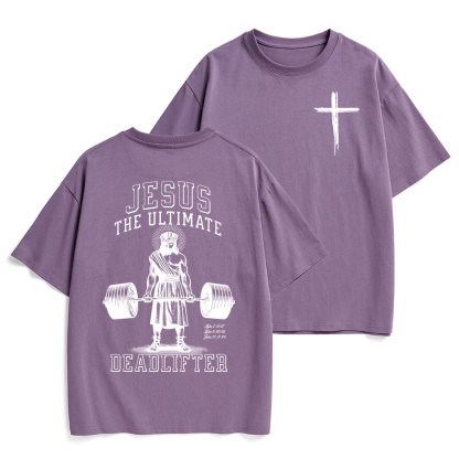 Jesus The Ultimate Deadlifter Christian Heavy Cotton T-Shirt