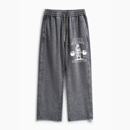 Jesus The Ultimate Deadlifter Christian Washed Sweatpants