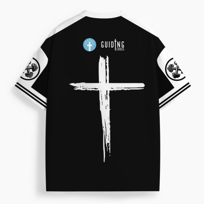 Jesus The Ultimate Deadlifter Oversized All-Over Print Christian T-Shirt