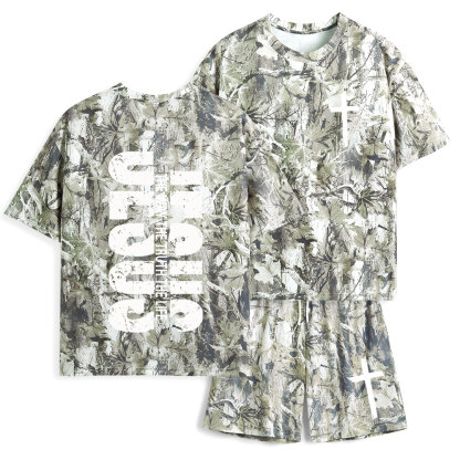 Jesus The Way Christian Camo T-Shirt & Shorts