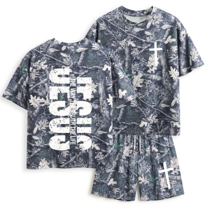 Jesus The Way Christian Camo T-Shirt & Shorts