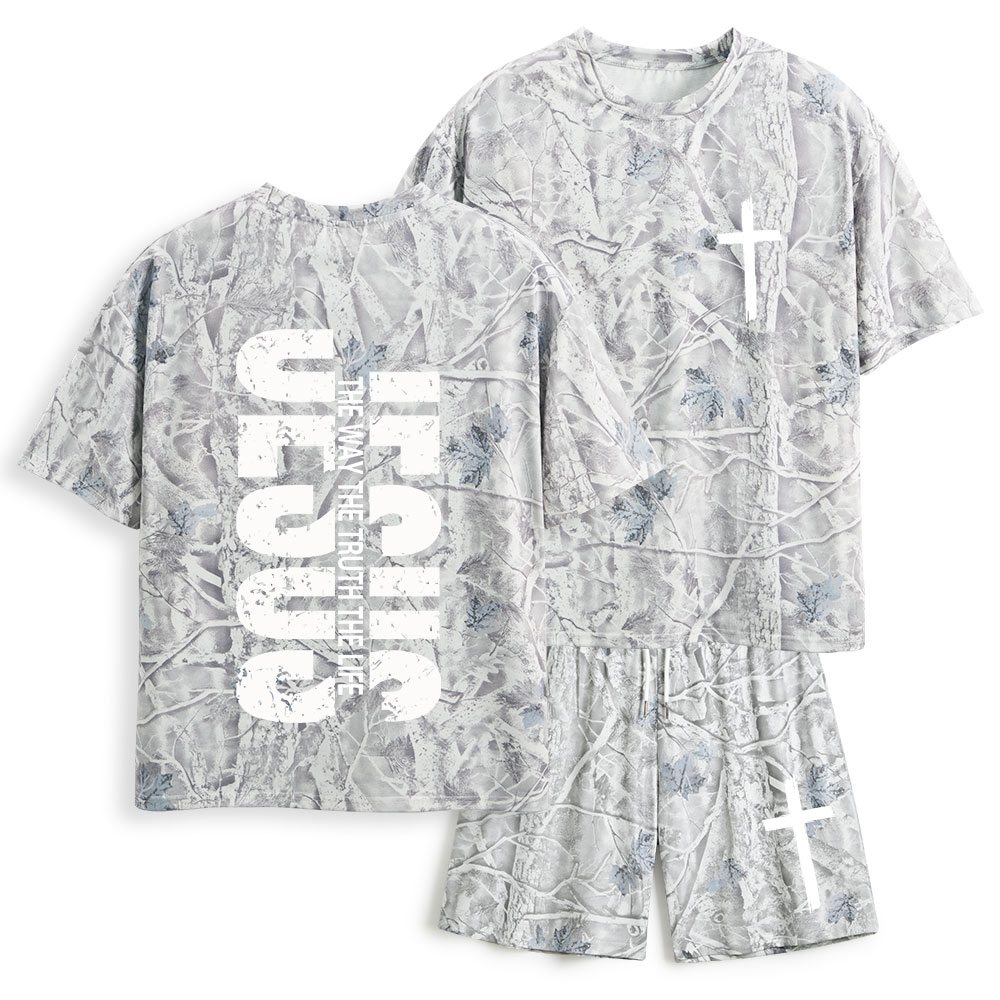 Jesus The Way Christian Camo T-Shirt & Shorts