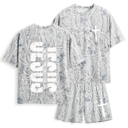 Jesus The Way Christian Camo T-Shirt & Shorts