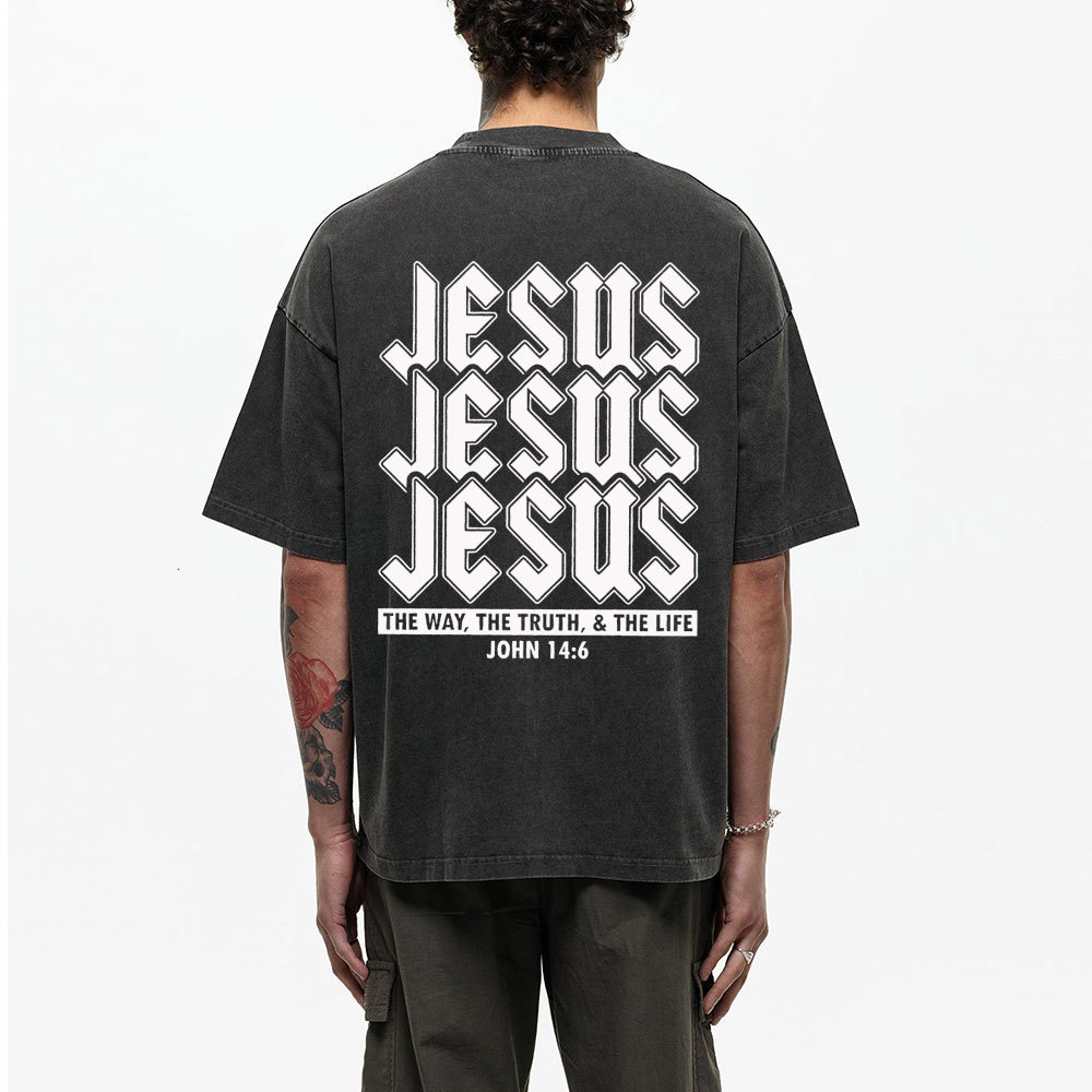 Jesus The Way Christian Washed T-Shirt